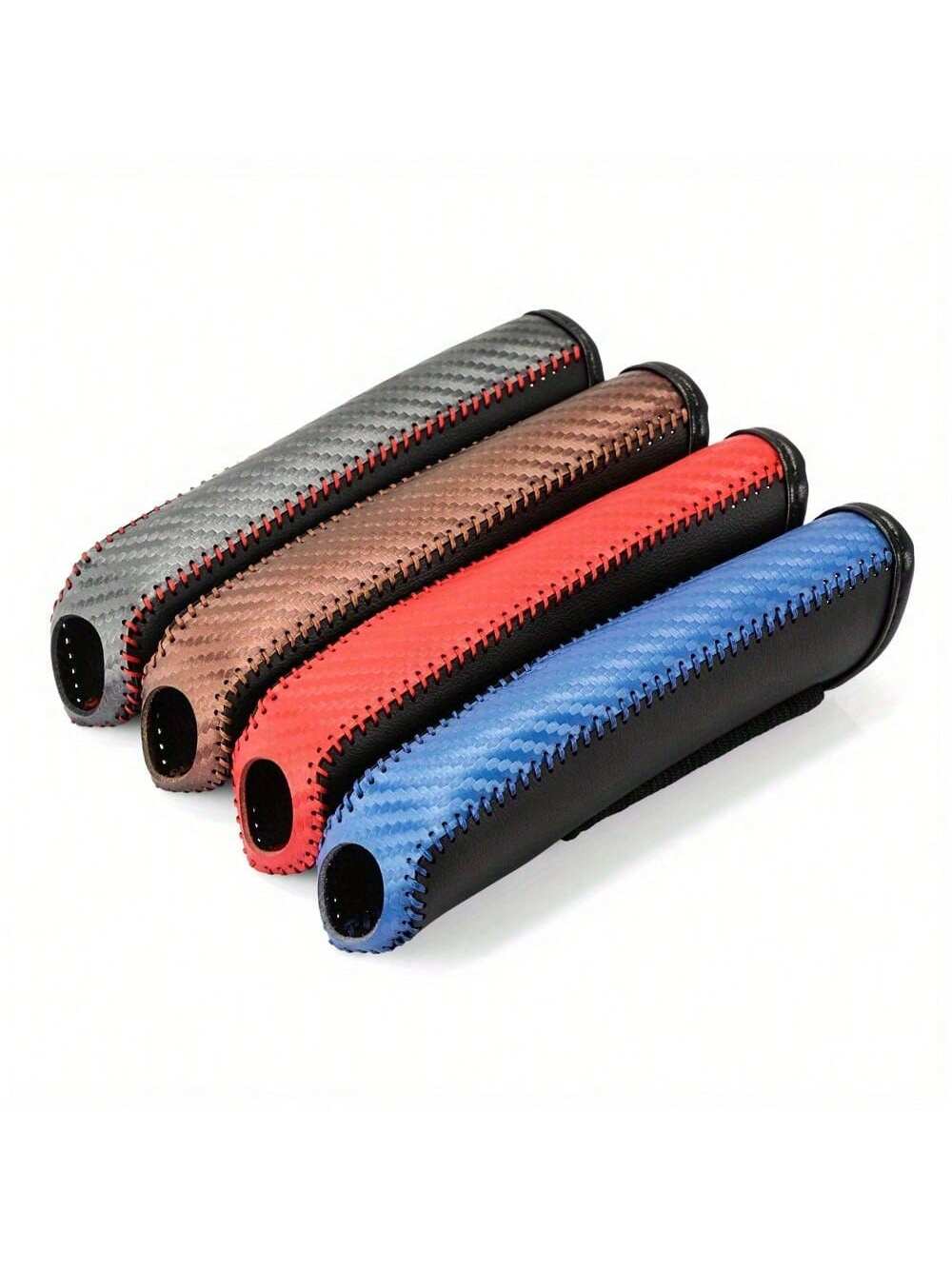 Carbon Fiber Car PU Leather Handbrake Cover Protective Sleeve Hand Brake Protection Car Interior Accessories