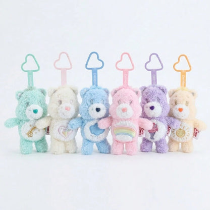 Care Bears 15cm Plush Keychain Bag Charm Stuffed Doll Backpack Pendant Stuffed Doll Gift Cartoon Anime Decorative Key Ring Accessory