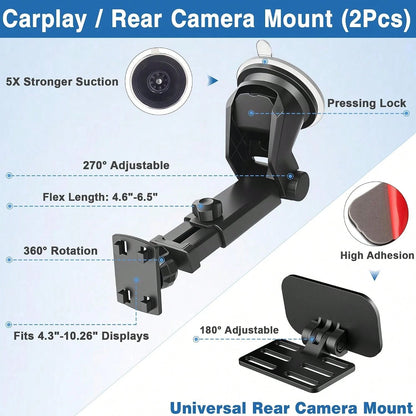 Carplay Mount (2Pack), Backup Camera Monitor Mount For Rohent, Baby Car Camera Holder, Car Play Screen Bracket For Carpuride, Rearview Back Up