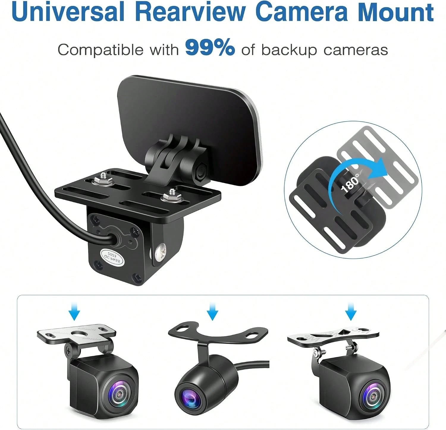 Carplay Mount (2Pack), Backup Camera Monitor Mount For Rohent, Baby Car Camera Holder, Car Play Screen Bracket For Carpuride, Rearview Back Up