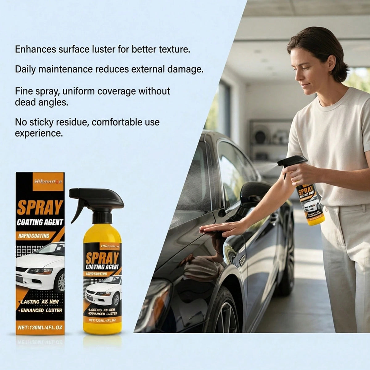 Ceramic Coating For Cars Polish,100ml Shine Car Wax Coating Spray,Easy To Spray Auto Paint Protection, Quick Detailer Spray Wax Washes Car Paint Sealant