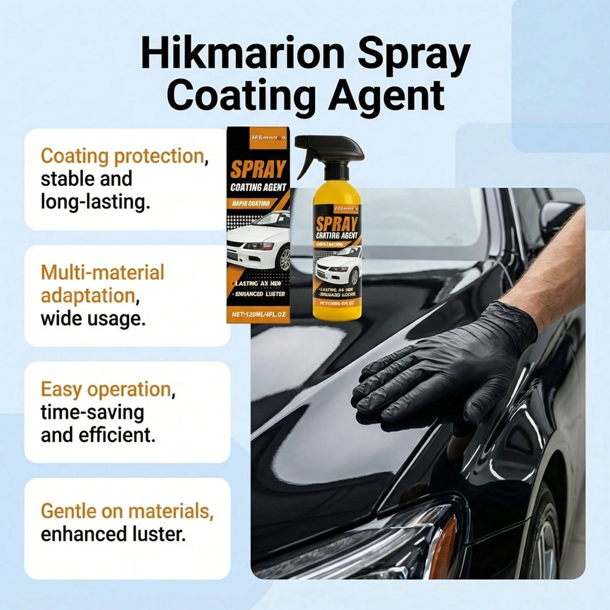 Ceramic Coating For Cars Polish,100ml Shine Car Wax Coating Spray,Easy To Spray Auto Paint Protection, Quick Detailer Spray Wax Washes Car Paint Sealant