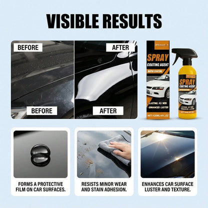 Ceramic Coating For Cars Polish,100ml Shine Car Wax Coating Spray,Easy To Spray Auto Paint Protection, Quick Detailer Spray Wax Washes Car Paint Sealant