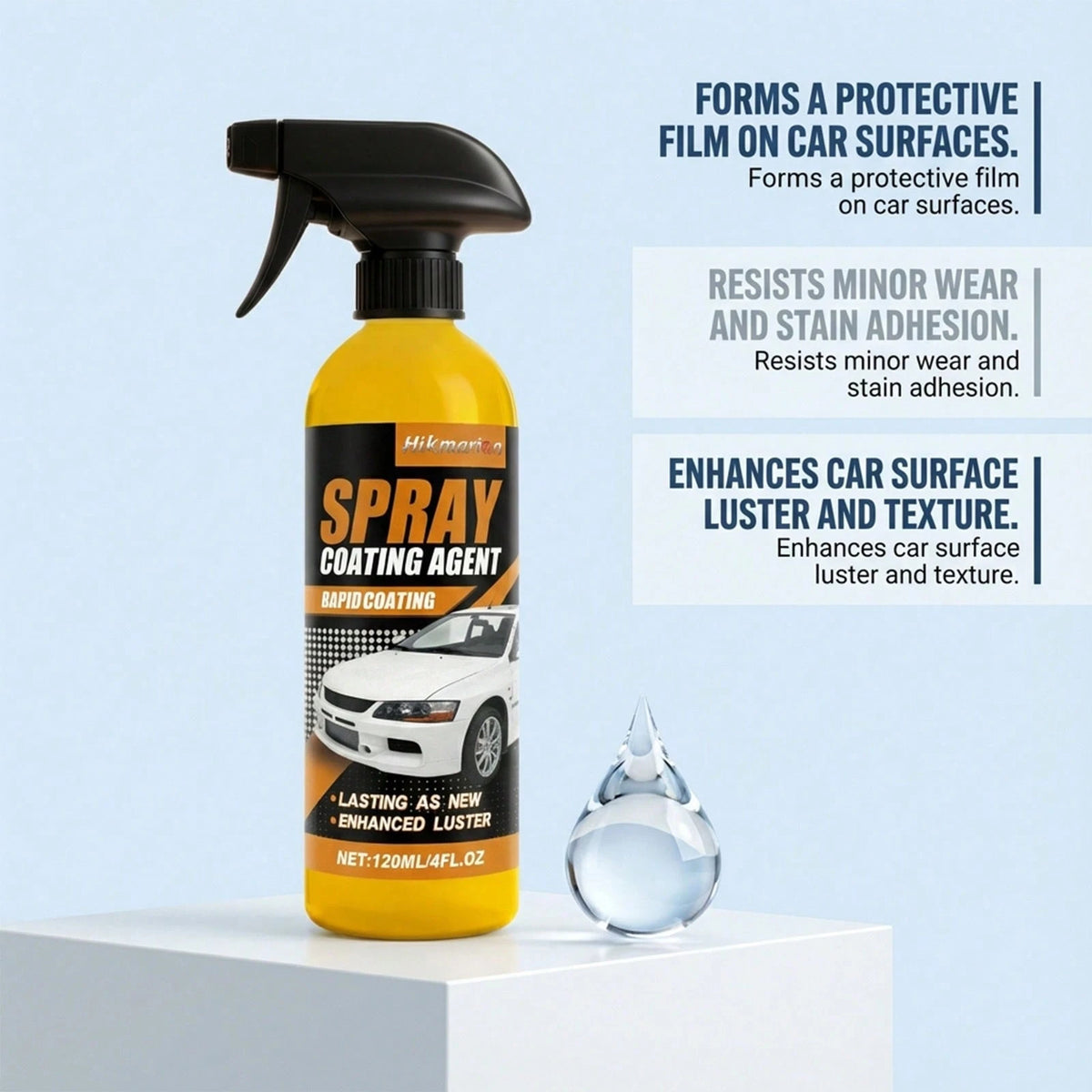 Ceramic Coating For Cars Polish,100ml Shine Car Wax Coating Spray,Easy To Spray Auto Paint Protection, Quick Detailer Spray Wax Washes Car Paint Sealant