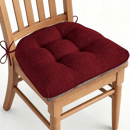 Chair Cushions For Dining Chairs Set Of 1 Kitchen Seat Cushions With Ties And Non Slip BacFKing Tufted Indoor Seat Pad For Kitchen Dining Room 18\ X 17\ X 3\ Coffee