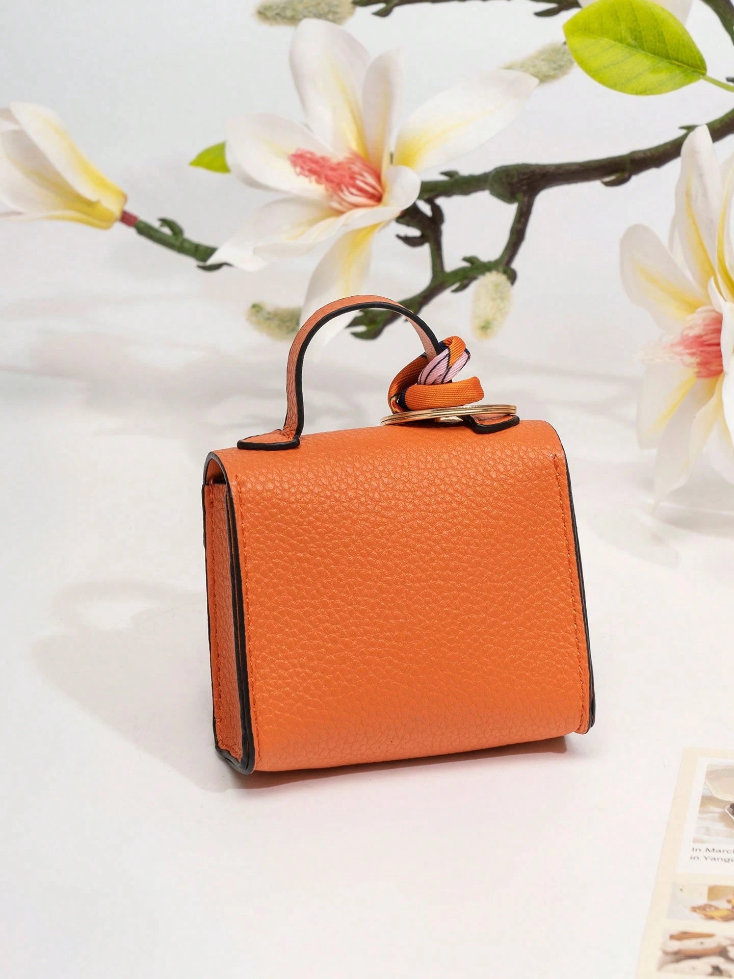 CHARM INFINITE Mini Square Leather Bag Charm Luxury Cute Bag Pendant Fashion Decorative Accessory Creative Keychain Gift For Women Lipstick Bag Earphone Bag Wallet Mini Wallet Coin Purse Wallet Purse