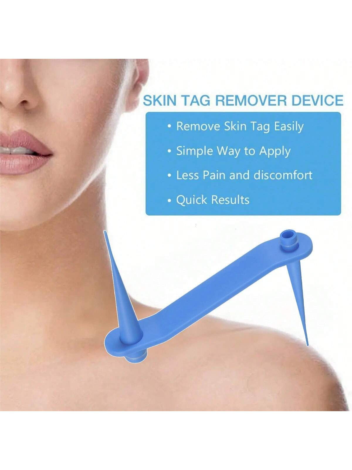 CHARMEEZ Skin Tag Removal Kit, 2-In-1 Effectively And Painless Skin Mole Tag Remover Set, Fast-Acting & Easy For Small To Large Sized Skin Tags Fall Off Device For All Body Parts (2mm-7mm)