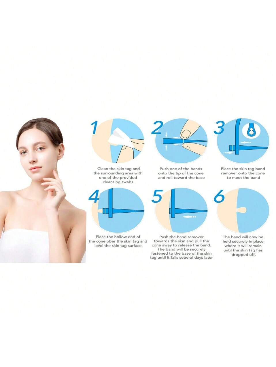 CHARMEEZ Skin Tag Removal Kit, 2-In-1 Effectively And Painless Skin Mole Tag Remover Set, Fast-Acting & Easy For Small To Large Sized Skin Tags Fall Off Device For All Body Parts (2mm-7mm)