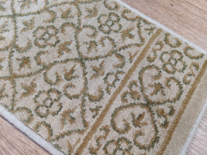 Chateau Reims RM21 Beige 27 and 36 Inch Stair Runner and Stair Treads