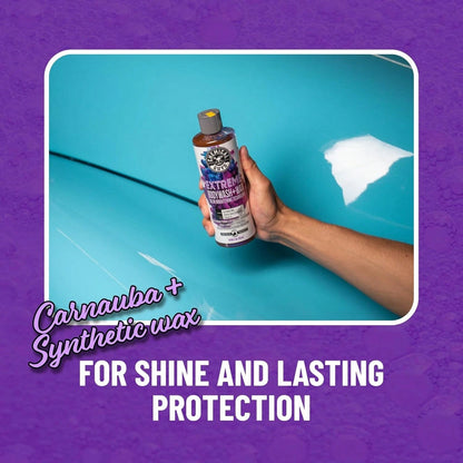 Chemical Guys Extreme Bodywash &Amp; Wax Foaming Car Wash Soap- Soap For Foam Cannons, Foam Guns, Or Bucket Washes For Cars, Trucks, Motorcycles, RVs, And More, Grape Scent- 16 Oz