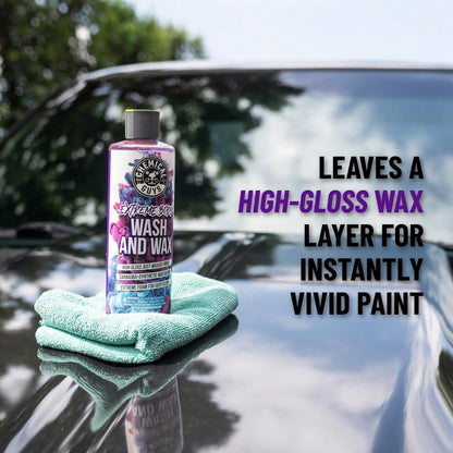 Chemical Guys Extreme Bodywash &Amp; Wax Foaming Car Wash Soap- Soap For Foam Cannons, Foam Guns, Or Bucket Washes For Cars, Trucks, Motorcycles, RVs, And More, Grape Scent- 16 Oz