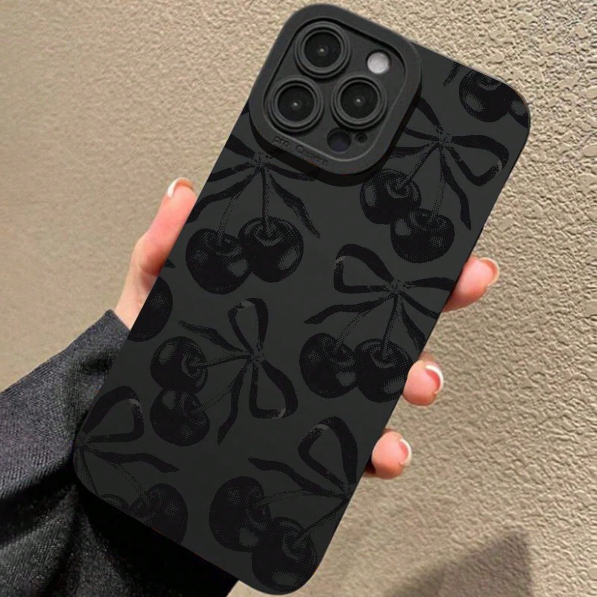 Cherry Pattern Phone Case, Decorative Phone Protector Cover, Phone Accessories Compatible With IPhone 16 15 14 13 12 11 Plus/Pro/Pro Max, Unique Phone Cases
