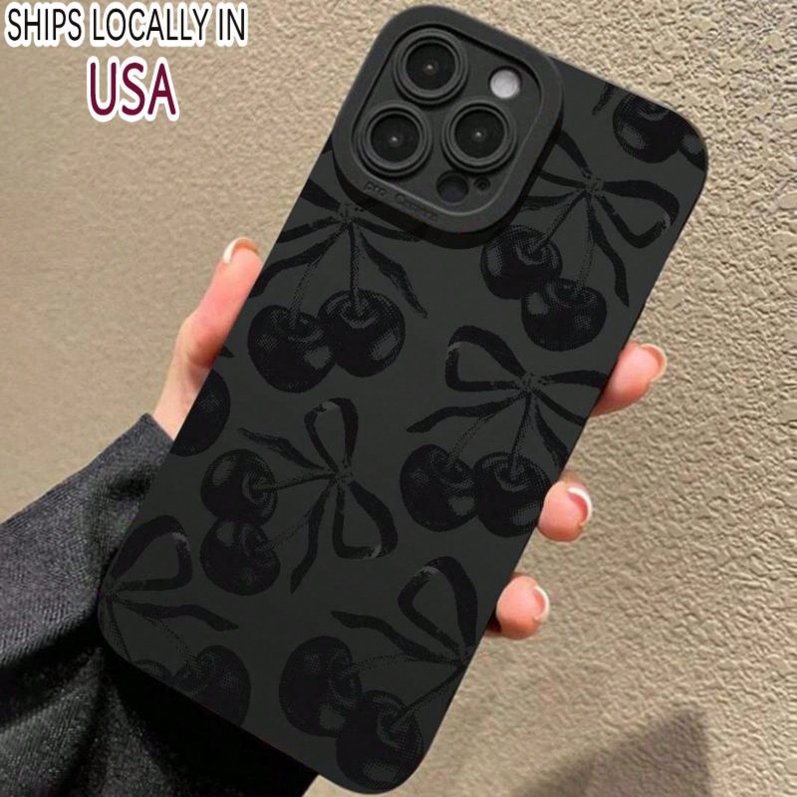 Cherry Pattern Phone Case, Decorative Phone Protector Cover, Phone Accessories Compatible With IPhone 16 15 14 13 12 11 Plus/Pro/Pro Max, Unique Phone Cases