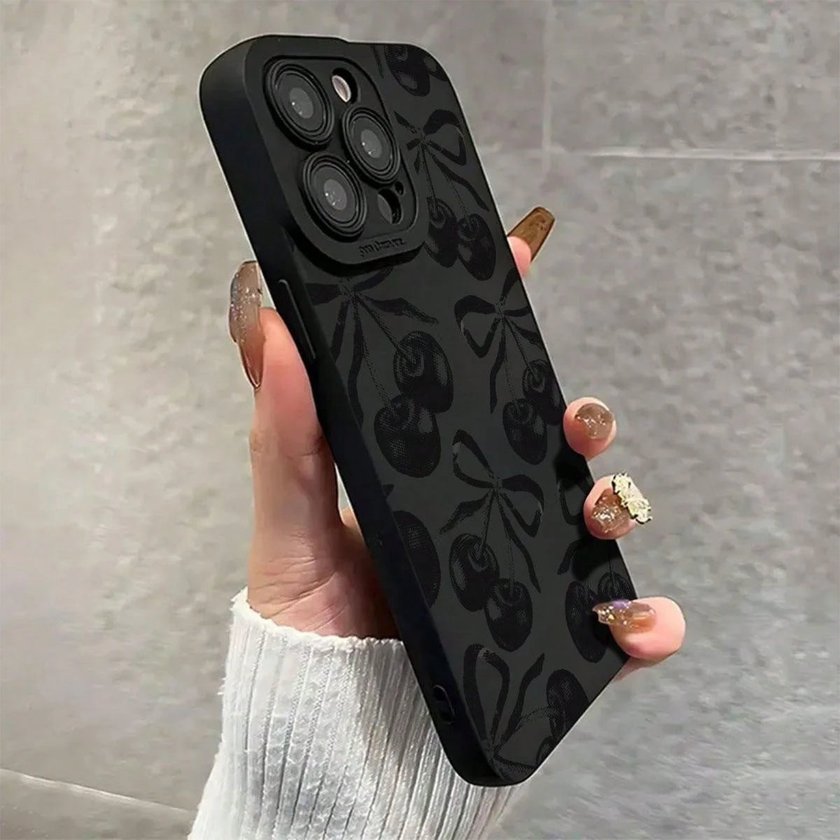 Cherry Pattern Phone Case, Decorative Phone Protector Cover, Phone Accessories Compatible With IPhone 16 15 14 13 12 11 Plus/Pro/Pro Max, Unique Phone Cases