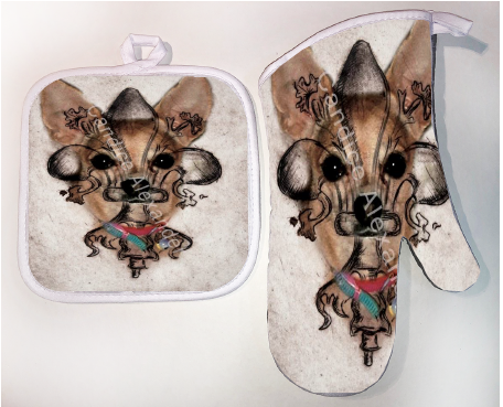Pot Holder & Oven Mitt Set