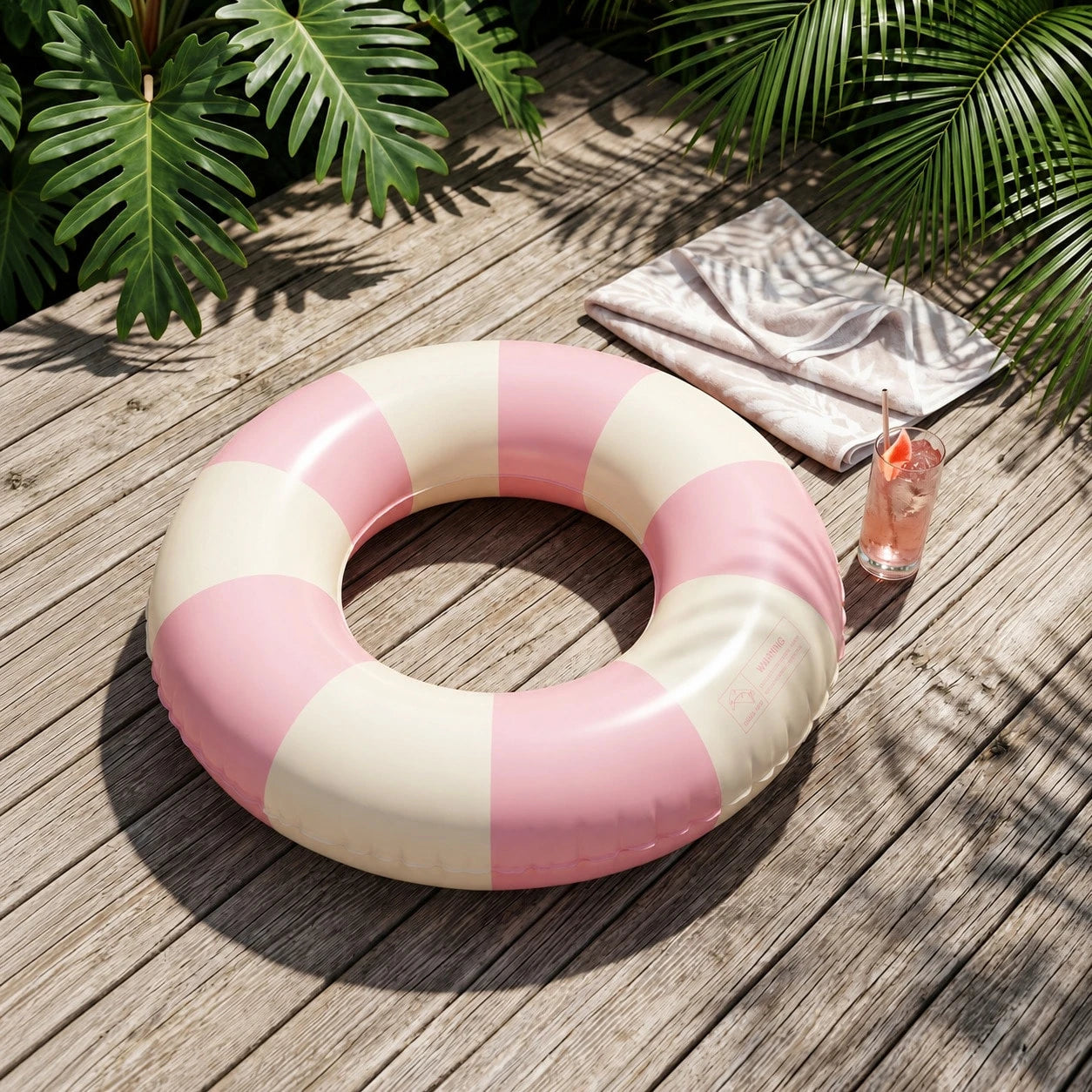 Children & Adult Swimming Ring, Minimalist Striped Cute Swimming Ring, Inflatable Tube Float Ring, Beach Party Water Toy