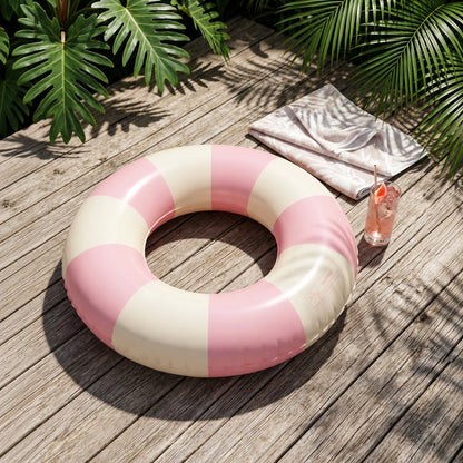 Children & Adult Swimming Ring, Minimalist Striped Cute Swimming Ring, Inflatable Tube Float Ring, Beach Party Water Toy