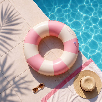 Children & Adult Swimming Ring, Minimalist Striped Cute Swimming Ring, Inflatable Tube Float Ring, Beach Party Water Toy