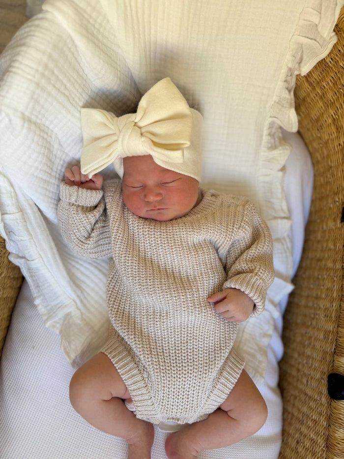 Chunky Knit Romper - OAT