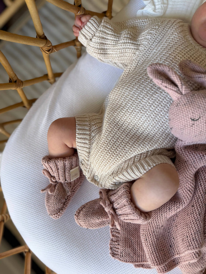 Chunky Knit Romper - OAT