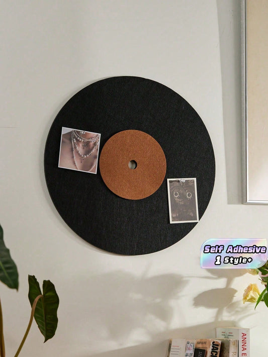 Cirelle 1PC Vinyl Record Felt Board No Drill Wall Decor Retro Classical Photo Display Bar Cafe Atmosphere Background Wall Hanging Decorations