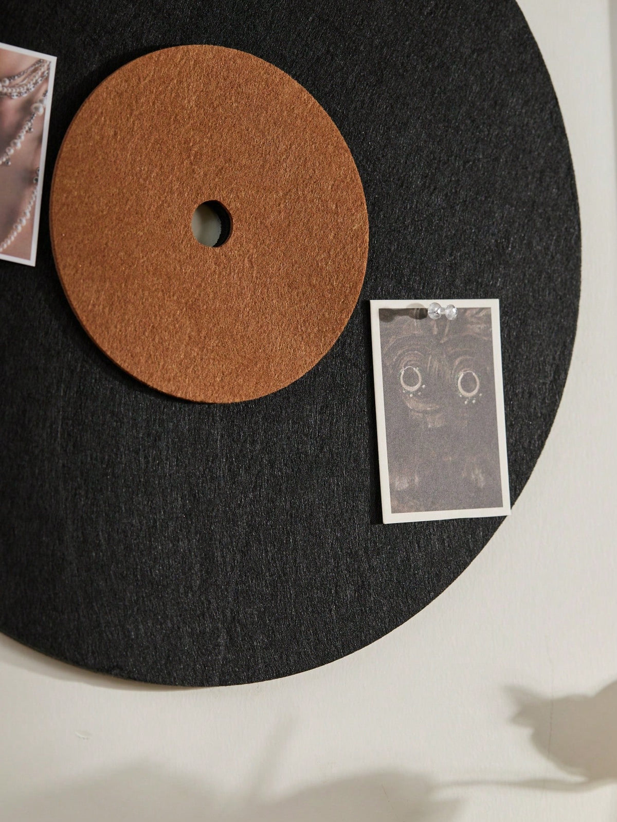 Cirelle 1PC Vinyl Record Felt Board No Drill Wall Decor Retro Classical Photo Display Bar Cafe Atmosphere Background Wall Hanging Decorations