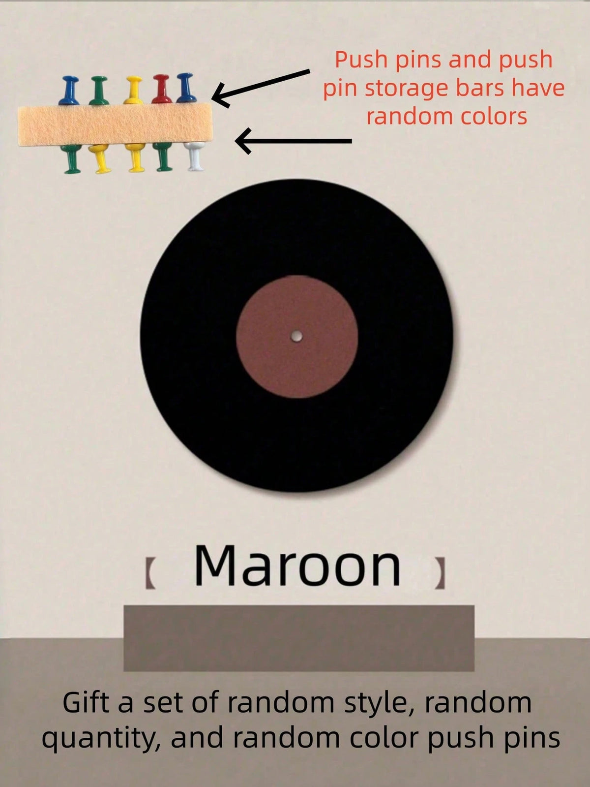 Cirelle 1PC Vinyl Record Felt Board No Drill Wall Decor Retro Classical Photo Display Bar Cafe Atmosphere Background Wall Hanging Decorations