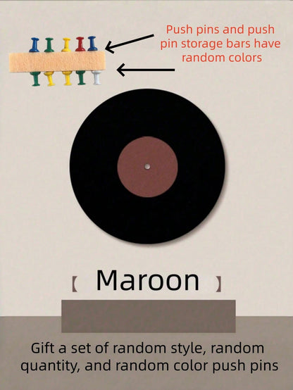 Cirelle 1PC Vinyl Record Felt Board No Drill Wall Decor Retro Classical Photo Display Bar Cafe Atmosphere Background Wall Hanging Decorations