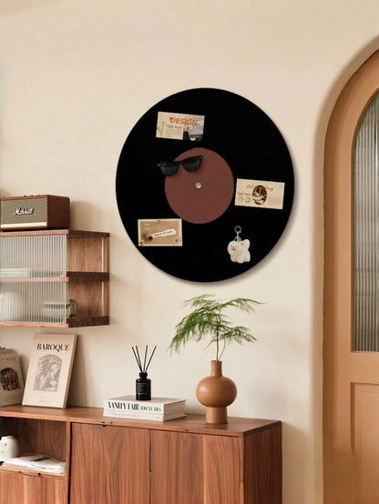 Cirelle 1PC Vinyl Record Felt Board No Drill Wall Decor Retro Classical Photo Display Bar Cafe Atmosphere Background Wall Hanging Decorations