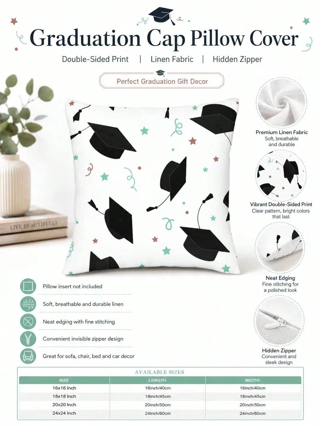 CKnight Mist Blue Dotted Throw Pillow Cover Modern Mist Blue Pillow Cover With Decorative Tape Detail Designer Blue Accent Pillow Cover