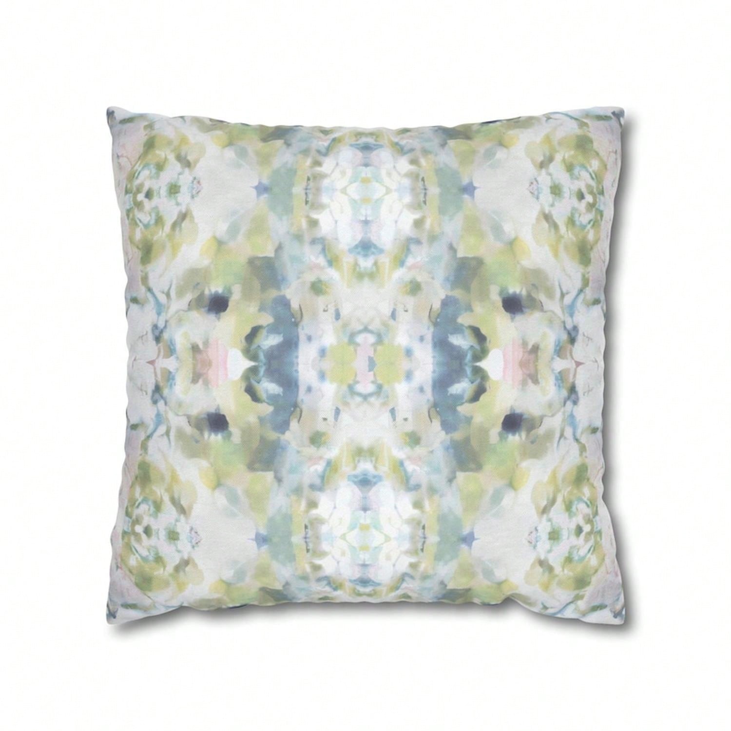 CKnight [Room Decor Pillow]Mirrored Art Throw Pillow Cover Blue Sage Green Watercolor Pillow Case Abstract Art Home Decor College Gi Bedroom Impressionist Modern