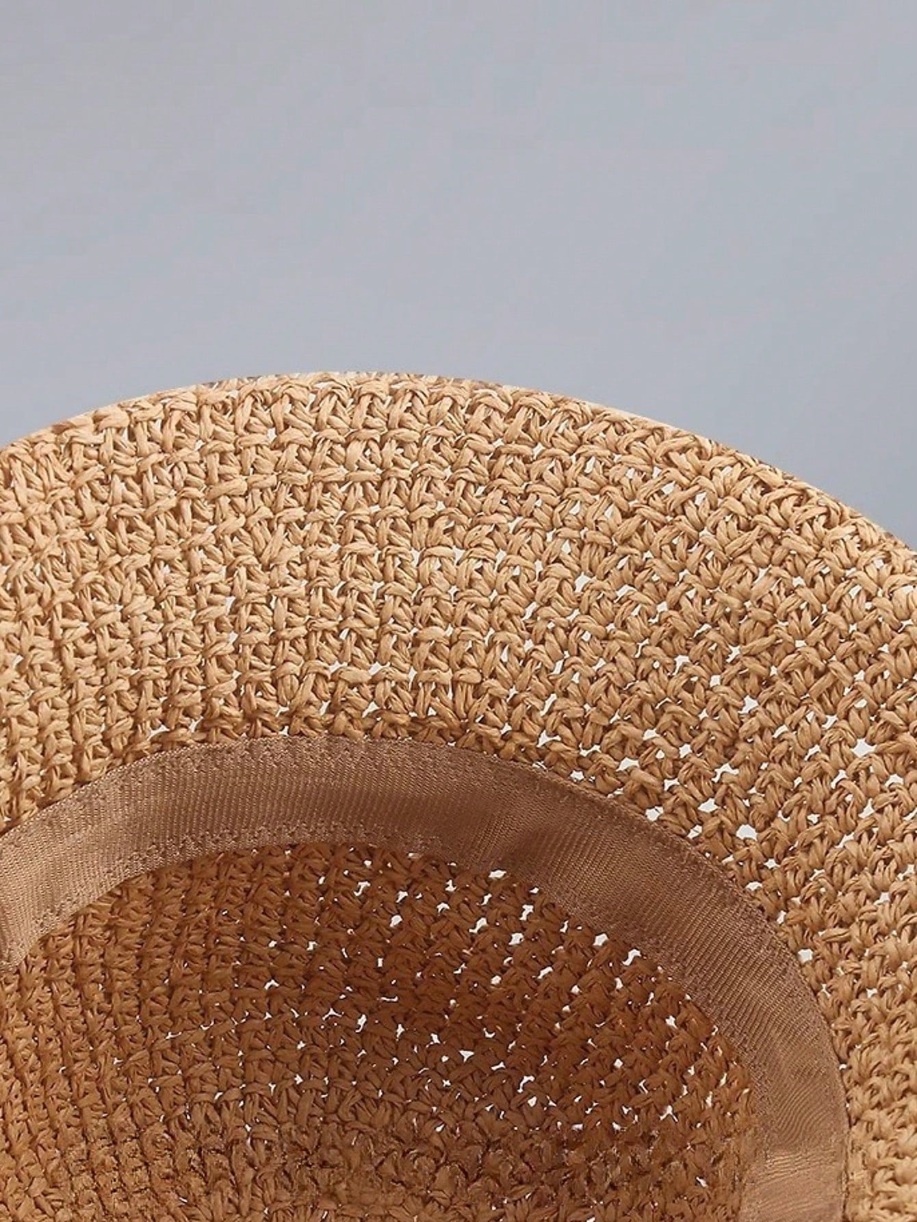 Classic Straw Braid Hat, Women's Beach Sun Hat, Versatile Bucket Hat, UV Protection, Spring/Summer, Vacationcore