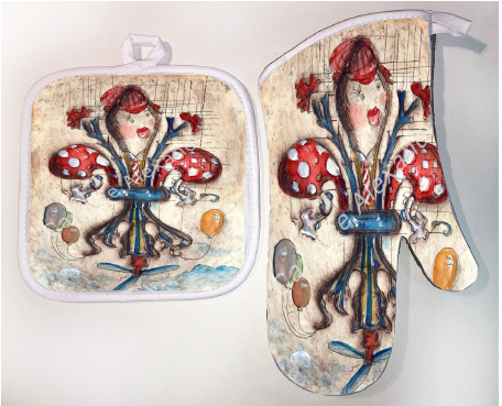 Pot Holder & Oven Mitt Set