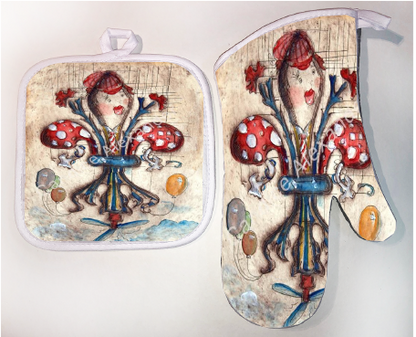 Pot Holder & Oven Mitt Set