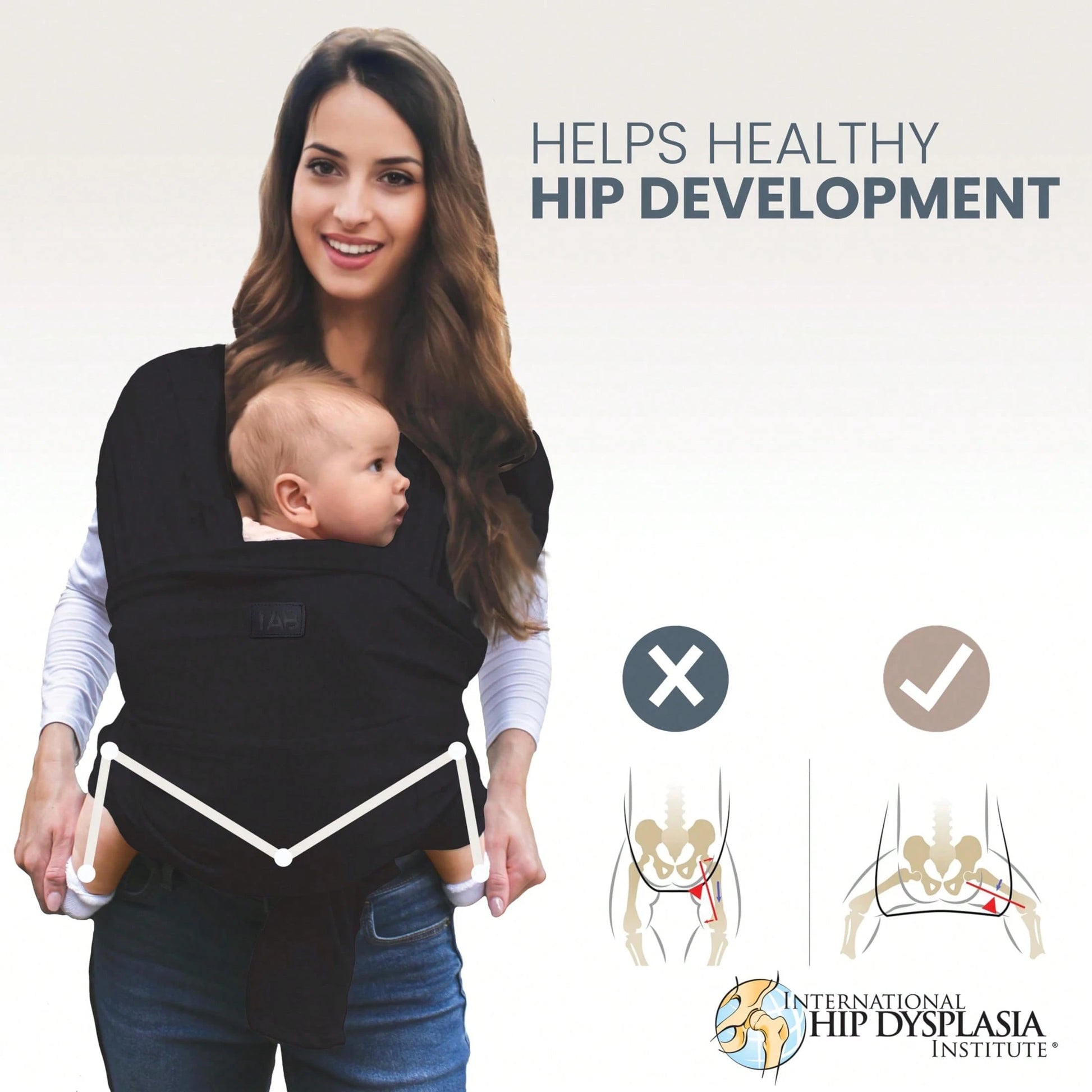 CN. Stylish Black & Gold Baby Carrier Wrap: Comfortable, Soft & Supportive, Adjustable Ring Sling For Mom & Dad