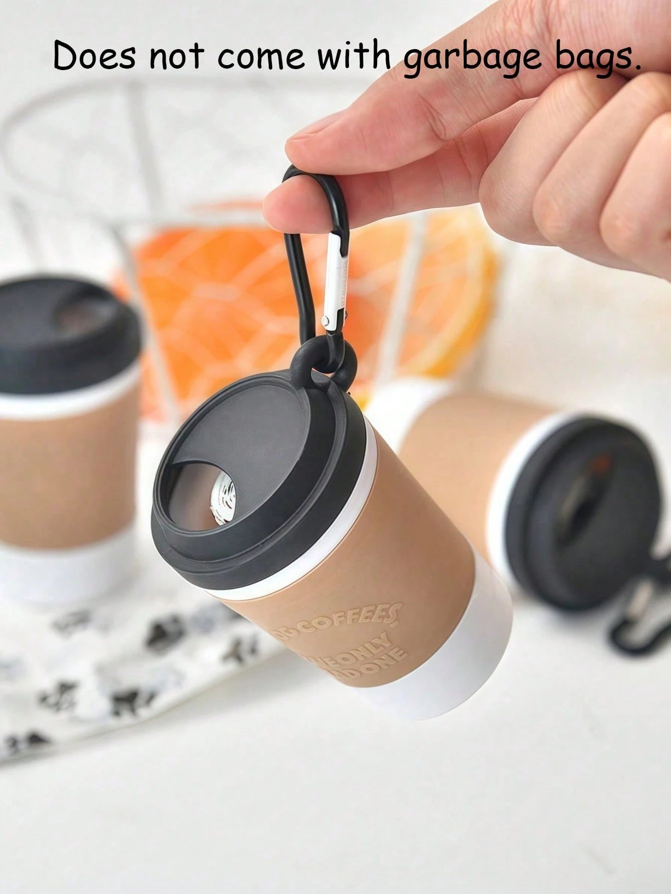 Coffee Cup Pet Waste Bag Dispenser Portable Outdoor Dog Walking Poop Bag Storage(There Are No Trash Bags)