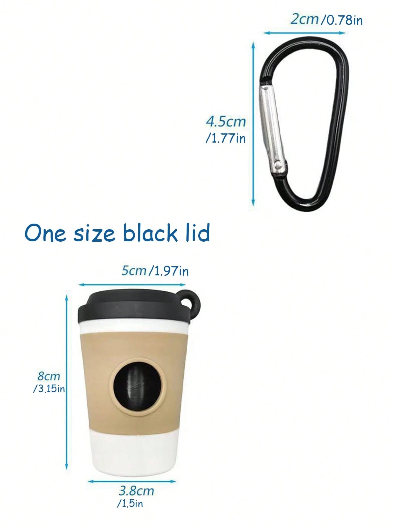 Coffee Cup Pet Waste Bag Dispenser Portable Outdoor Dog Walking Poop Bag Storage(There Are No Trash Bags)