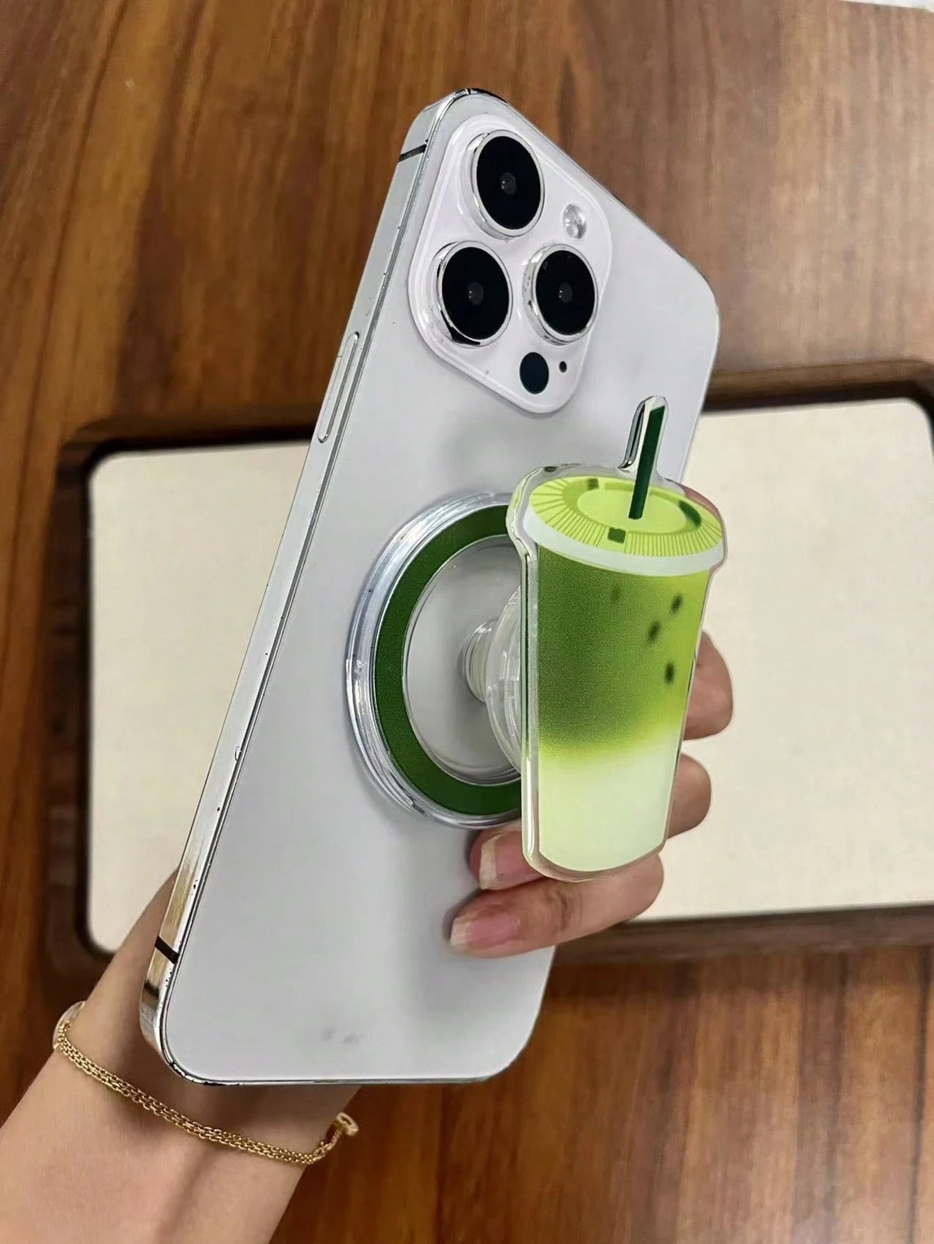 Coffee Latte Magnetic Phone Holder, Suitable For Magnetic Phone Cases, Slouchy Desktop Stand, Compatible With Smartphones Compatible With IPhone, Android Phone, Gift For Birthday, Family, Friends Push