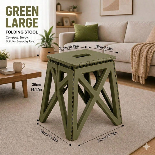 Collapsible Outdoor Folding Stool, Portable Multifunctional Seat For Camping, Picnic, Travel, Fishing& Backyard Use, Lightweight& Sturdy, Easy Storage& Stackable, Various Colors Available