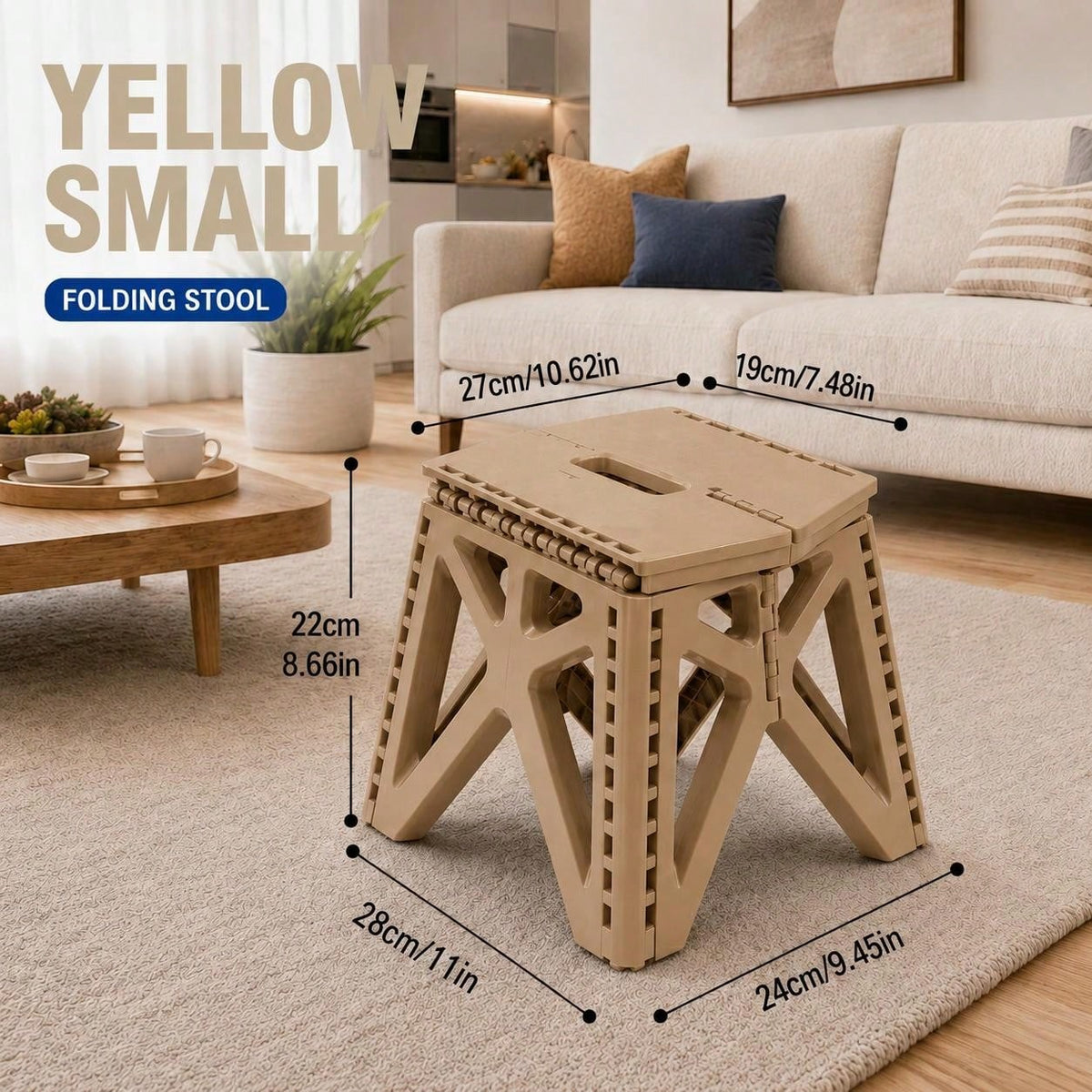 Collapsible Outdoor Folding Stool, Portable Multifunctional Seat For Camping, Picnic, Travel, Fishing& Backyard Use, Lightweight& Sturdy, Easy Storage& Stackable, Various Colors Available