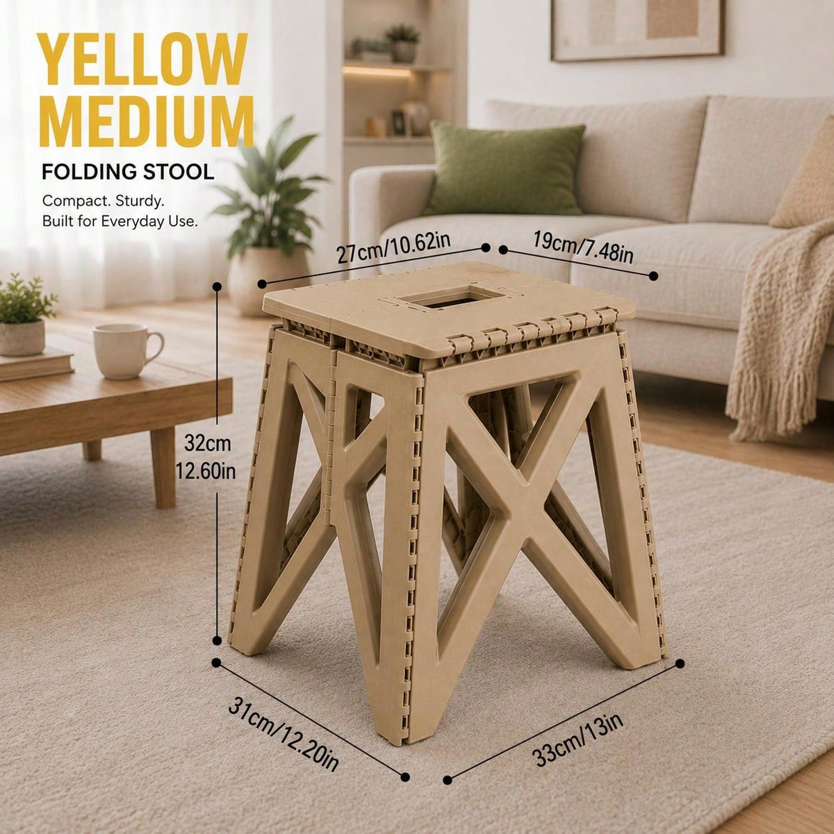 Collapsible Outdoor Folding Stool, Portable Multifunctional Seat For Camping, Picnic, Travel, Fishing& Backyard Use, Lightweight& Sturdy, Easy Storage& Stackable, Various Colors Available