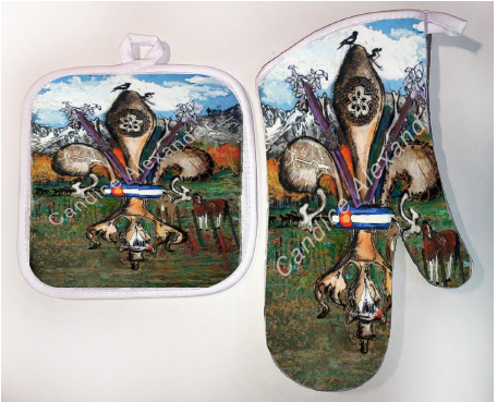 Pot Holder & Oven Mitt Set