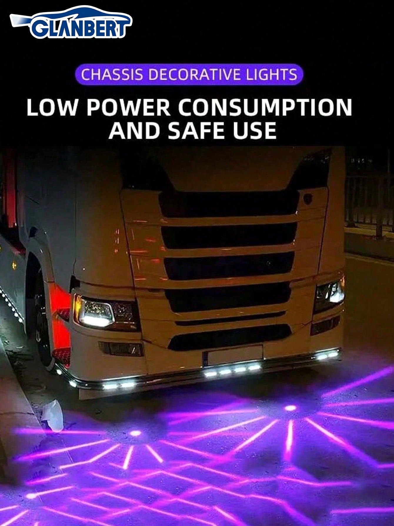 Colorful Car Underbody Lights, Flashing Underbody Lights, Universal Car Truck LED Colorful Underbody Decorative Lights
