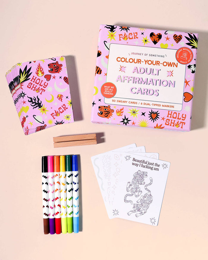 Colour Your Own Adult Affirmation Cards