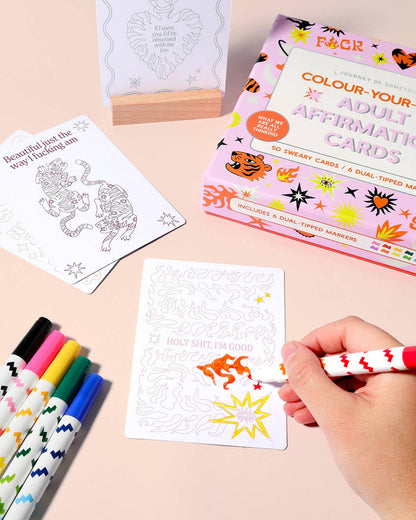 Colour Your Own Adult Affirmation Cards