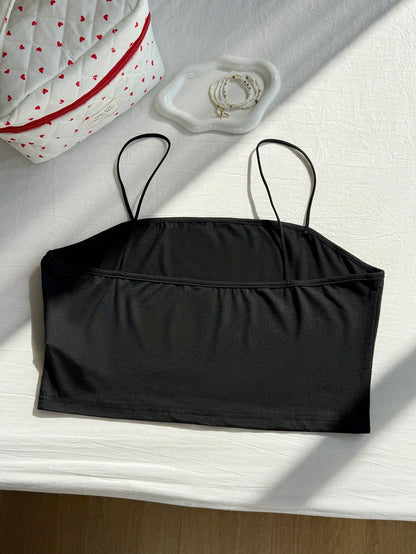 Comfortcana Plus Solid Crop Cami Top