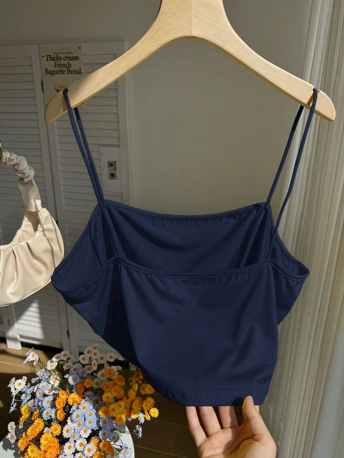 Comfortcana Plus Solid Crop Cami Top