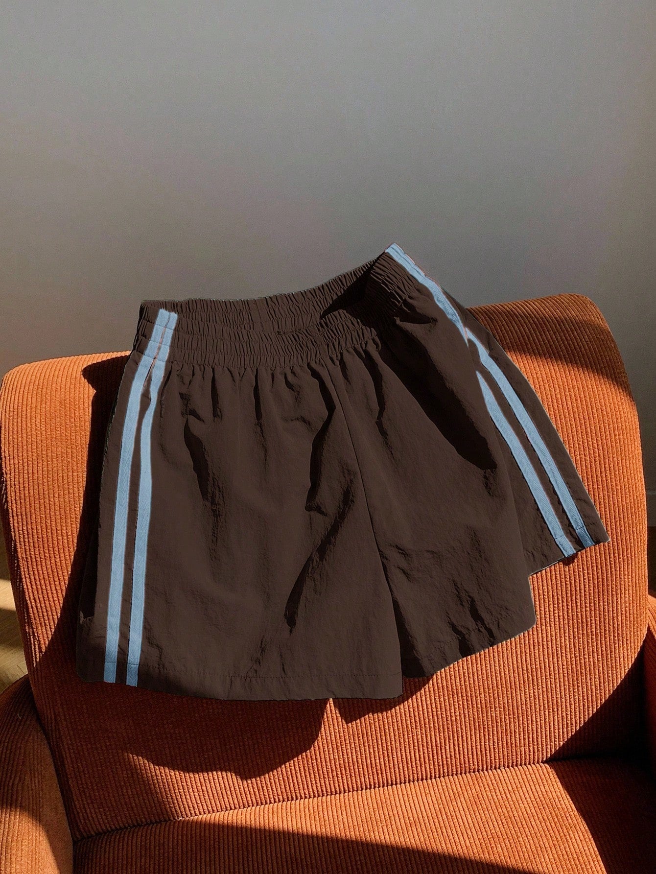 Comfortcana Women's Elastic Waist Side Stripe Casual Shorts