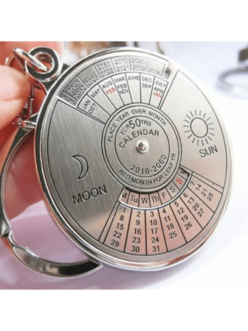 Compass & Perpetual Calendar Shaped Keychain, Small Gift, Bag Pendant Diy