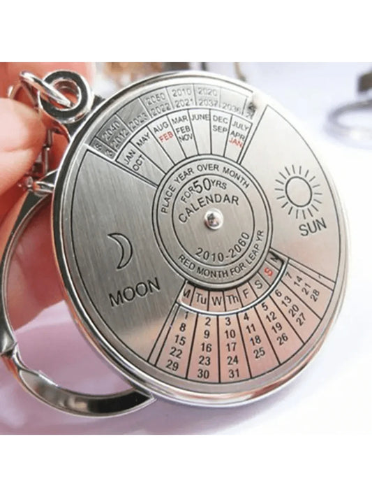 Compass & Perpetual Calendar Shaped Keychain, Small Gift, Bag Pendant Diy